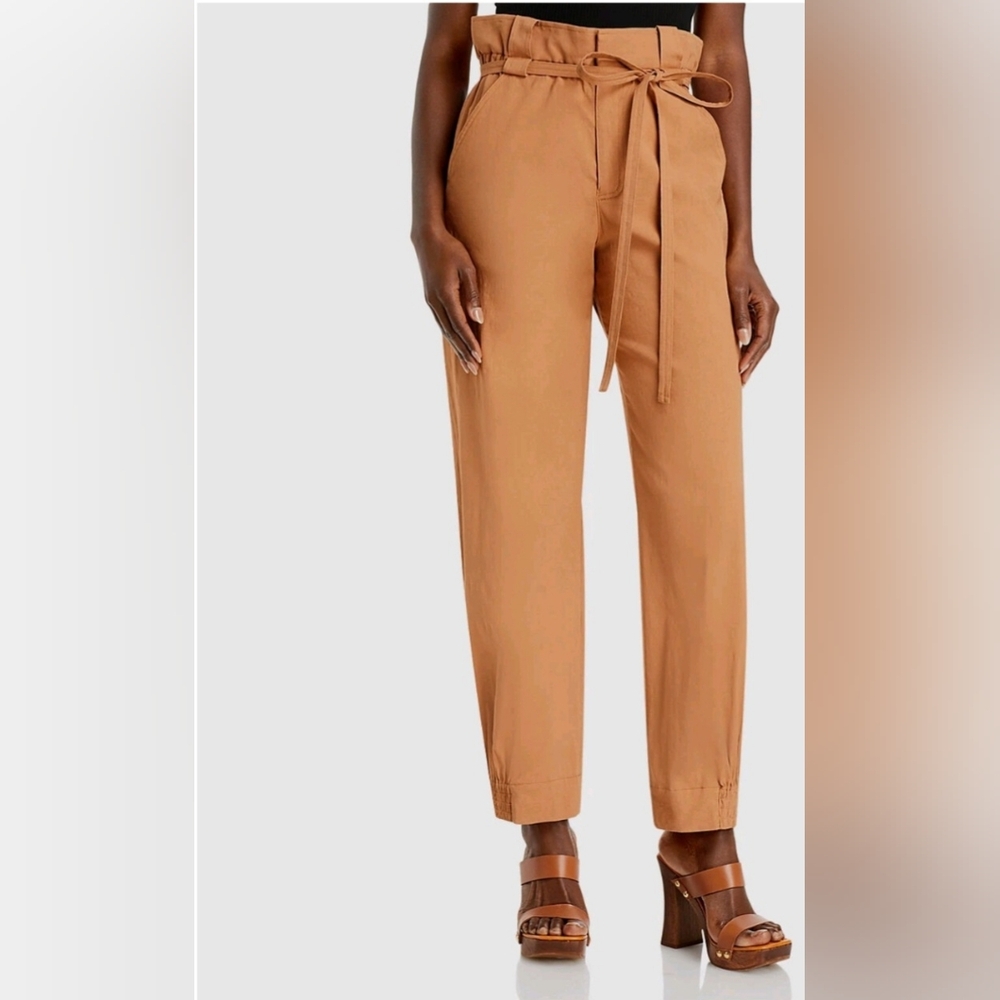 A.L.C. Dylan Linen Joggers in Ligth Brown Size 0